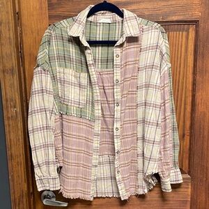 In Bloom Multicolor Plaid Shirt